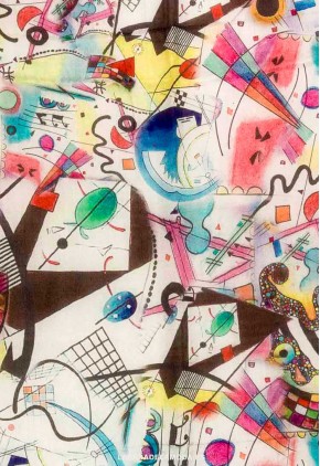 Pañuelo de seda arte Kandinsky
